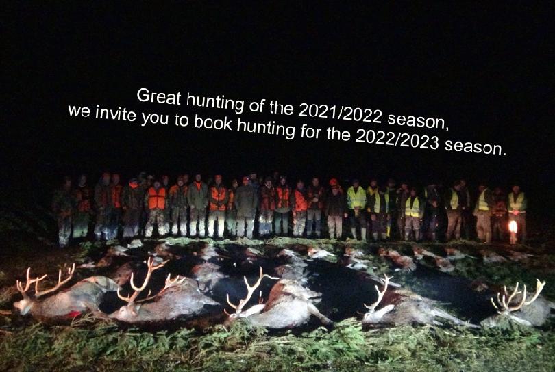 Reservation hunting on hunting season 2021/2022.